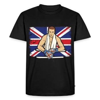 Boxe Royaume-Uni - T-shirt Premium bio Homme - noir - Devant - Nico (187cm)