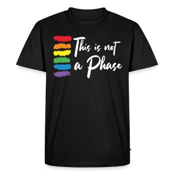 This Is Not A Phase Gay Pride Month | LGBT - Men's Premium Organic T-Shirt - black - Front - Nico (187cm)
