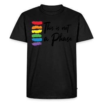 This Is Not A Phase Gay Pride Month | LGBT - Men's Premium Organic T-Shirt - black - Front - Nico (187cm)