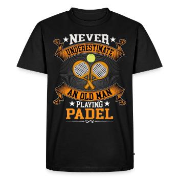 Cool Padel Dad Padel Player Father - Men's Premium Organic T-Shirt - black - Front - Nico (187cm)