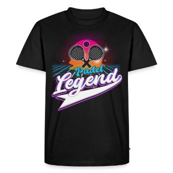 Cool Retro Crossing Raquettes Padel Légende - T-shirt Premium bio Homme - noir - Devant - Nico (187cm)