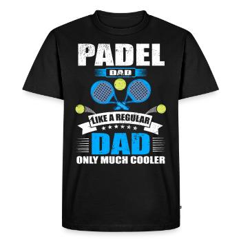 Cool Padel Dad Padel Player Father - Men's Premium Organic T-Shirt - black - Front - Nico (187cm)