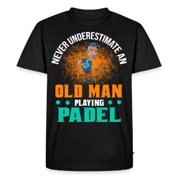 Cool Padel Dad Padel Player Father - Men's Premium Organic T-Shirt - black - Front - Nico (187cm)
