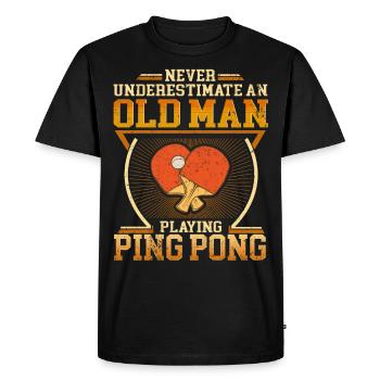Cool Ping Pong Dad Ping Pong Player Father - Men's Premium Organic T-Shirt - black - Front - Nico (187cm)