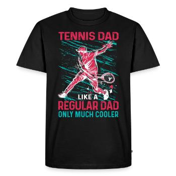 Cool Tennis Papa Joueur de tennis Père - T-shirt Premium bio Homme - noir - Devant - Nico (187cm)