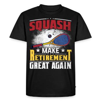 Squash Make Retirement Great Again Retired Squash - Men's Premium Organic T-Shirt - black - Front - Nico (187cm)