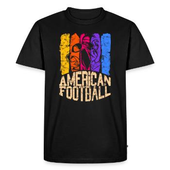 Football américain Couleur Widereceiver - T-shirt Premium bio Homme - noir - Devant - Nico (187cm)