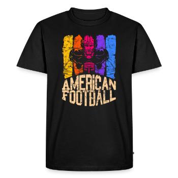 Joueur de couleur de football américain 2 - T-shirt Premium bio Homme - noir - Devant - Nico (187cm)