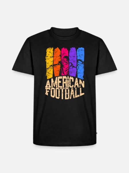American Football Colour Quarterback - Men's Premium Organic T-Shirt - black