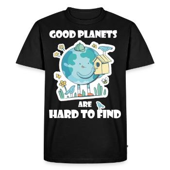 Climate change is real | Climate protection - Men's Premium Organic T-Shirt - black - Front - Nico (187cm)