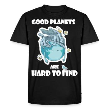 Mother Nature climate change | Climate protection - Men's Premium Organic T-Shirt - black - Front - Nico (187cm)