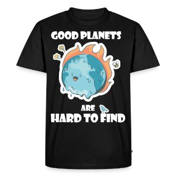 Protéger la planète Terre des | du changement climatique Protection du climat - T-shirt Premium bio Homme - noir - Devant - Nico (187cm)