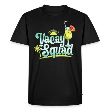 Voyage de vacances d’été Famille et amis Vacay Squad - T-shirt Premium bio Homme - noir - Devant - Nico (187cm)