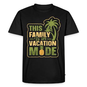 Cette famille est en mode Vacay Vacances en famille - T-shirt Premium bio Homme - noir - Devant - Nico (187cm)