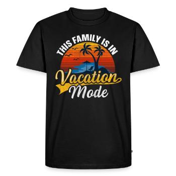 Cette famille est en mode Vacay Vacances en famille - T-shirt Premium bio Homme - noir - Devant - Nico (187cm)