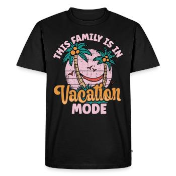 Cette famille est en mode Vacay Vacances en famille - T-shirt Premium bio Homme - noir - Devant - Nico (187cm)