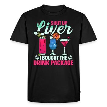 J’ai acheté le forfait boisson Fun Cruise - T-shirt Premium bio Homme - noir - Devant - Nico (187cm)