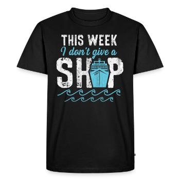 Drôle de pet de croix cette semaine je ne donne pas un navire - T-shirt Premium bio Homme - noir - Devant - Nico (187cm)