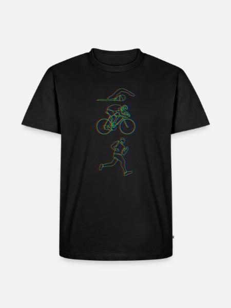 Triathlon Trippy Hamsa - Männer Premium Bio T-Shirt - Schwarz