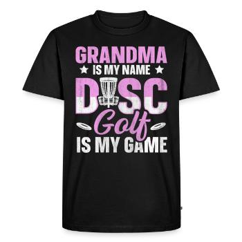 Grand-mère est mon nom Disc Golf est mon jeu pour grand-mère - T-shirt Premium bio Homme - noir - Devant - Nico (187cm)