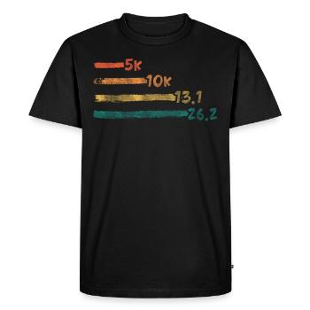 Cool Tracking Progress Retro Marathon Runner - T-shirt Premium bio Homme - noir - Devant - Nico (187cm)
