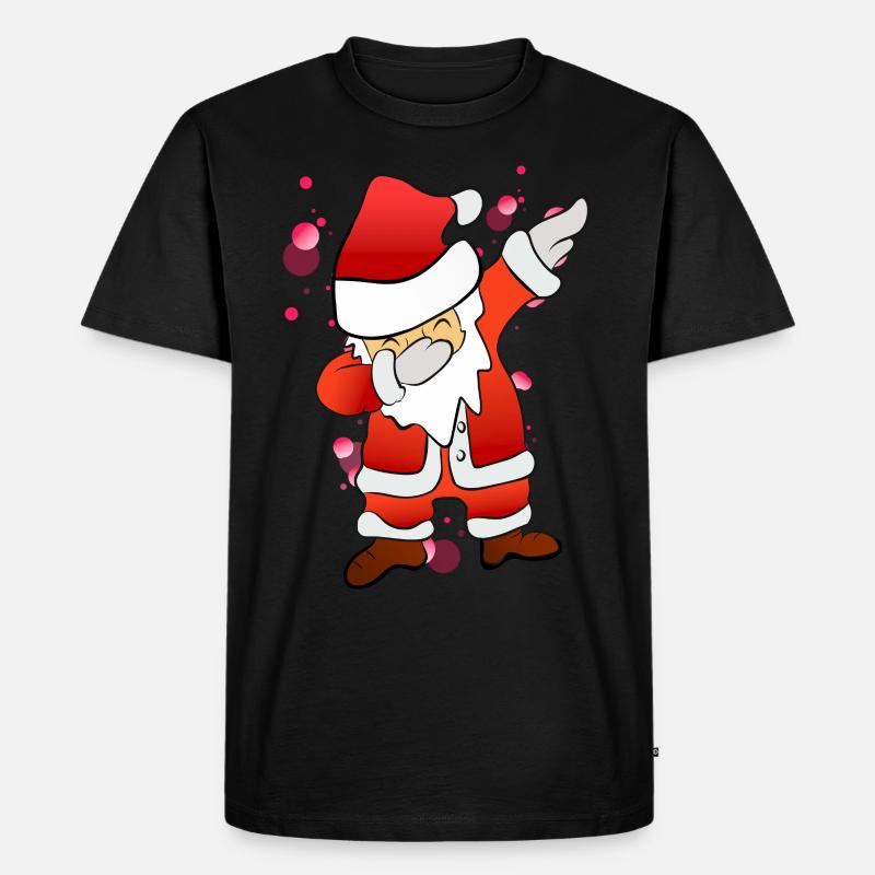 Dabbing Nikolaus - Männer Premium Bio T-Shirt - Schwarz