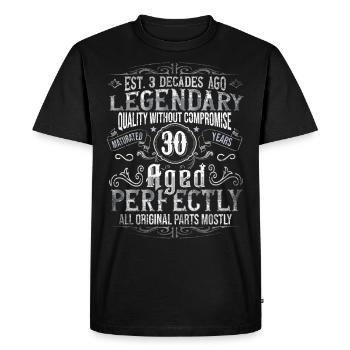 Cadeau légendaire de 30 ans pour le 30e anniversaire - T-shirt Premium bio Homme - noir - Devant - Nico (187cm)