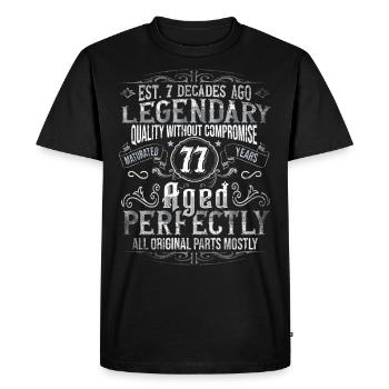 Cadeau légendaire de 77 ans pour son 77e anniversaire - T-shirt Premium bio Homme - noir - Devant - Nico (187cm)