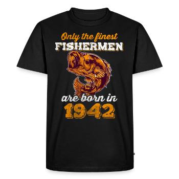 Legendary 80 years old gift for the 80th birthday - Men's Premium Organic T-Shirt - black - Front - Nico (187cm)
