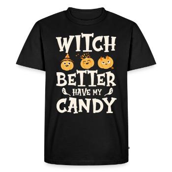 Witch Better Have My Candy Funny Halloween - Men's Premium Organic T-Shirt - black - Front - Nico (187cm)