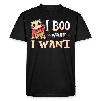 Je Boo ce que je veux Chat Drôle de costume d’Halloween - T-shirt Premium bio Homme - noir - Devant - Nico (187cm)