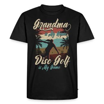 Grand-mère est mon nom Disc Golf est mon jeu pour grand-mère - T-shirt Premium bio Homme - noir - Devant - Nico (187cm)