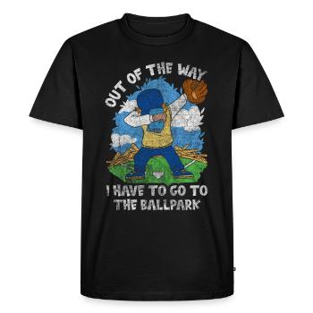 I Have To Go To The Ballpark Baseball - Men's Premium Organic T-Shirt - black - Front - Nico (187cm)