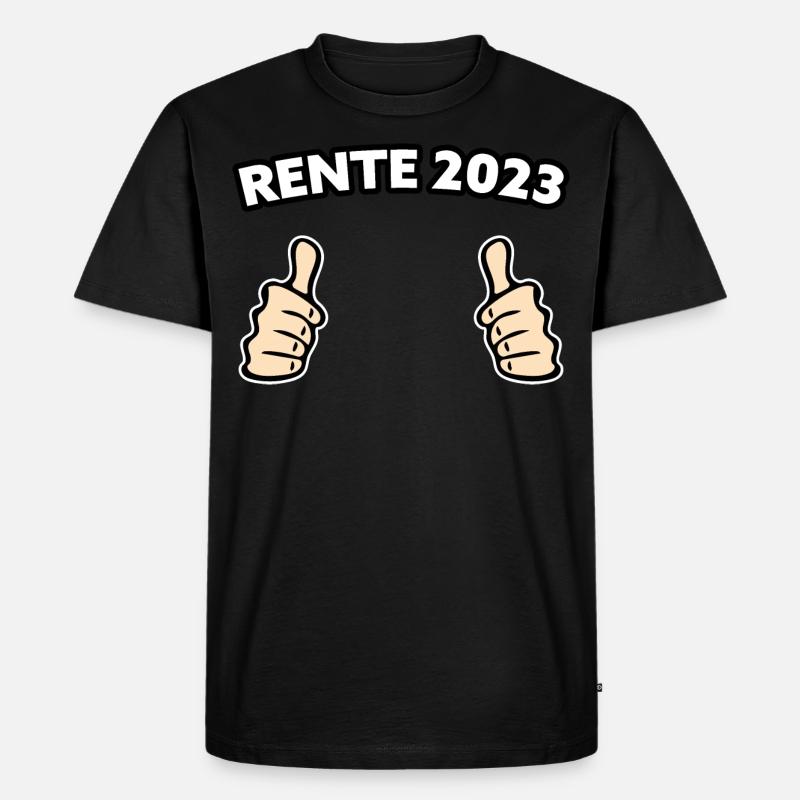 Rente 2023 Geschenkidee - Männer Premium Bio T-Shirt - Schwarz