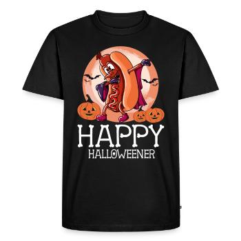 Happy Halloweener Dracula Costume Funny Viennese - Men's Premium Organic T-Shirt - black - Front - Nico (187cm)