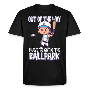 I Have To Go To The Ballpark Baseball - Men's Premium Organic T-Shirt - black - Front - Nico (187cm)