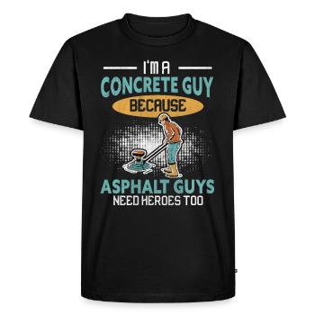 KW1 Concrete Builders - Men's Premium Organic T-Shirt - black - Front - Nico (187cm)