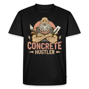 Concrete Hustler Concrete Builders - Men's Premium Organic T-Shirt - black - Front - Nico (187cm)