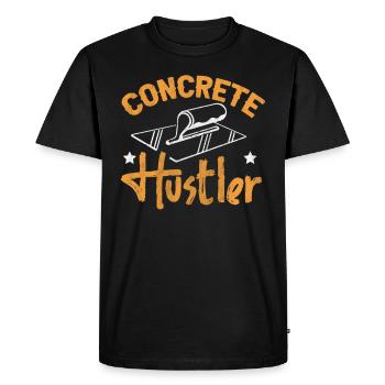 Concrete Hustler Concrete Builders - Men's Premium Organic T-Shirt - black - Front - Nico (187cm)