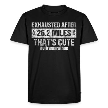 Épuisé après 26,2 miles Ultramarathon - T-shirt Premium bio Homme - noir - Devant - Nico (187cm)