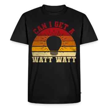 Puis-je obtenir un cadeau d’électricien drôle Watt Watt - T-shirt Premium bio Homme - noir - Devant - Nico (187cm)