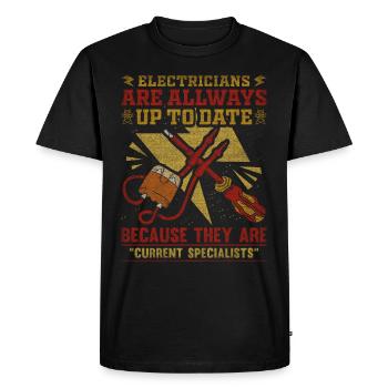 Les électriciens sont toujours à jour Elektriker - T-shirt Premium bio Homme - noir - Devant - Nico (187cm)