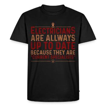 Les électriciens sont toujours à jour Elektriker - T-shirt Premium bio Homme - noir - Devant - Nico (187cm)