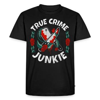 Accro au crime - T-shirt Premium bio Homme - noir - Devant - Nico (187cm)