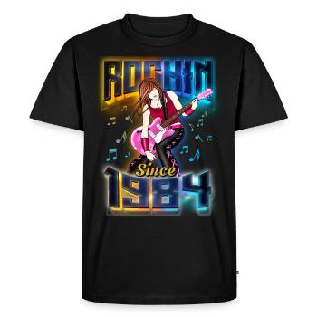 Rockin Since 1984 Fan de musique rock 38e anniversaire - T-shirt Premium bio Homme - noir - Devant - Nico (187cm)