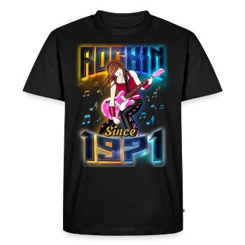 Rockin depuis 1971 Fan de musique rock 51e anniversaire - T-shirt Premium bio Homme - noir - Devant - Nico (187cm)