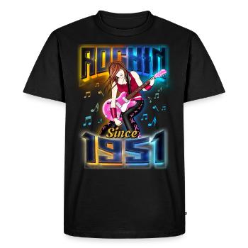 Rockin depuis 1951 Fan de musique rock 71e anniversaire - T-shirt Premium bio Homme - noir - Devant - Nico (187cm)
