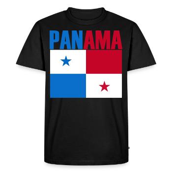 Panama Outdoor Survival - T-shirt Premium bio Homme - noir - Devant - Nico (187cm)