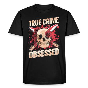True Crime obsédé - T-shirt Premium bio Homme - noir - Devant - Nico (187cm)