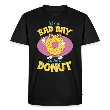 C’est une mauvaise journée pour être un beignet - T-shirt Premium bio Homme - noir - Devant - Nico (187cm)